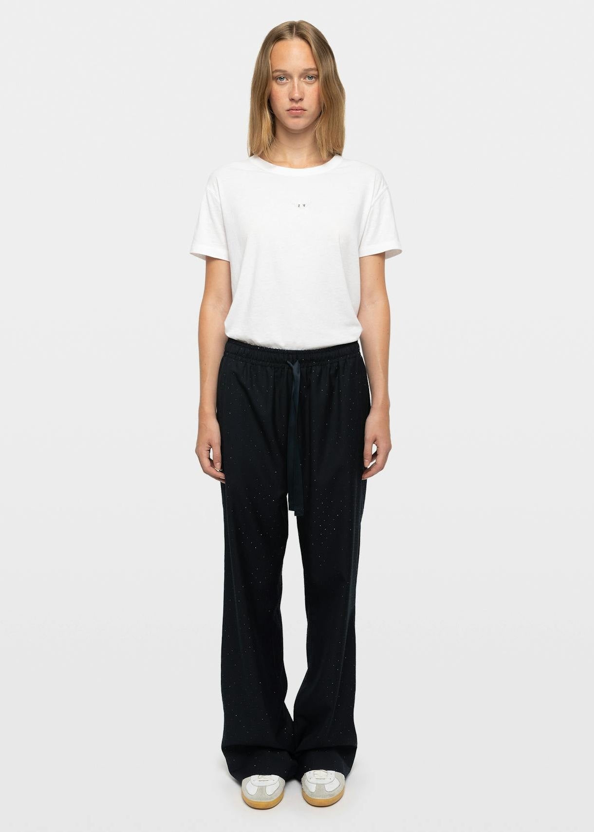 Poma Straight Leg Strass Pant In Encre by Zadig & Voltaire - view 1