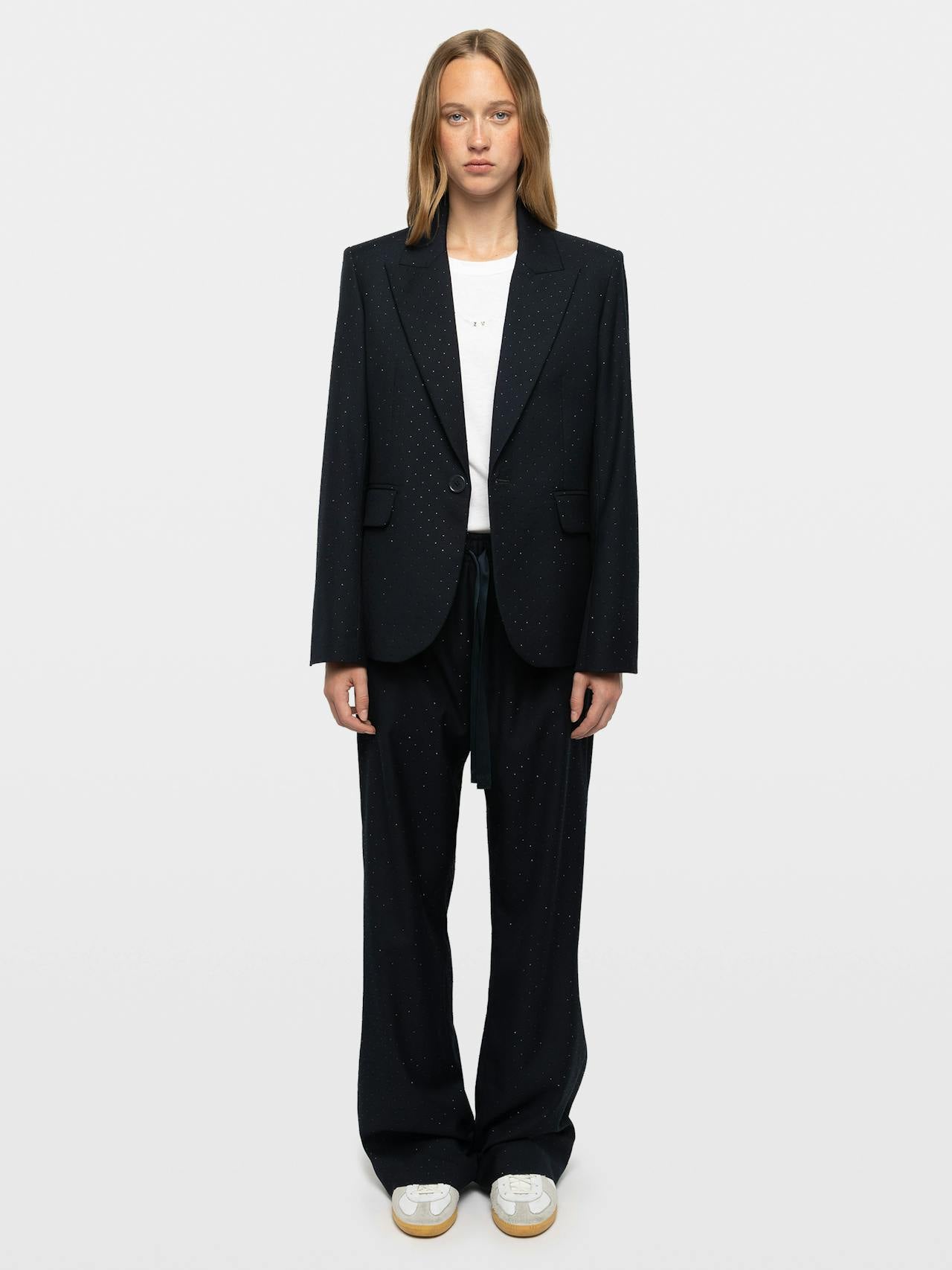 Poma Straight Leg Strass Pant In Encre by Zadig & Voltaire - view 5