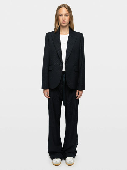 Poma Straight Leg Strass Pant In Encre by Zadig & Voltaire - view 5