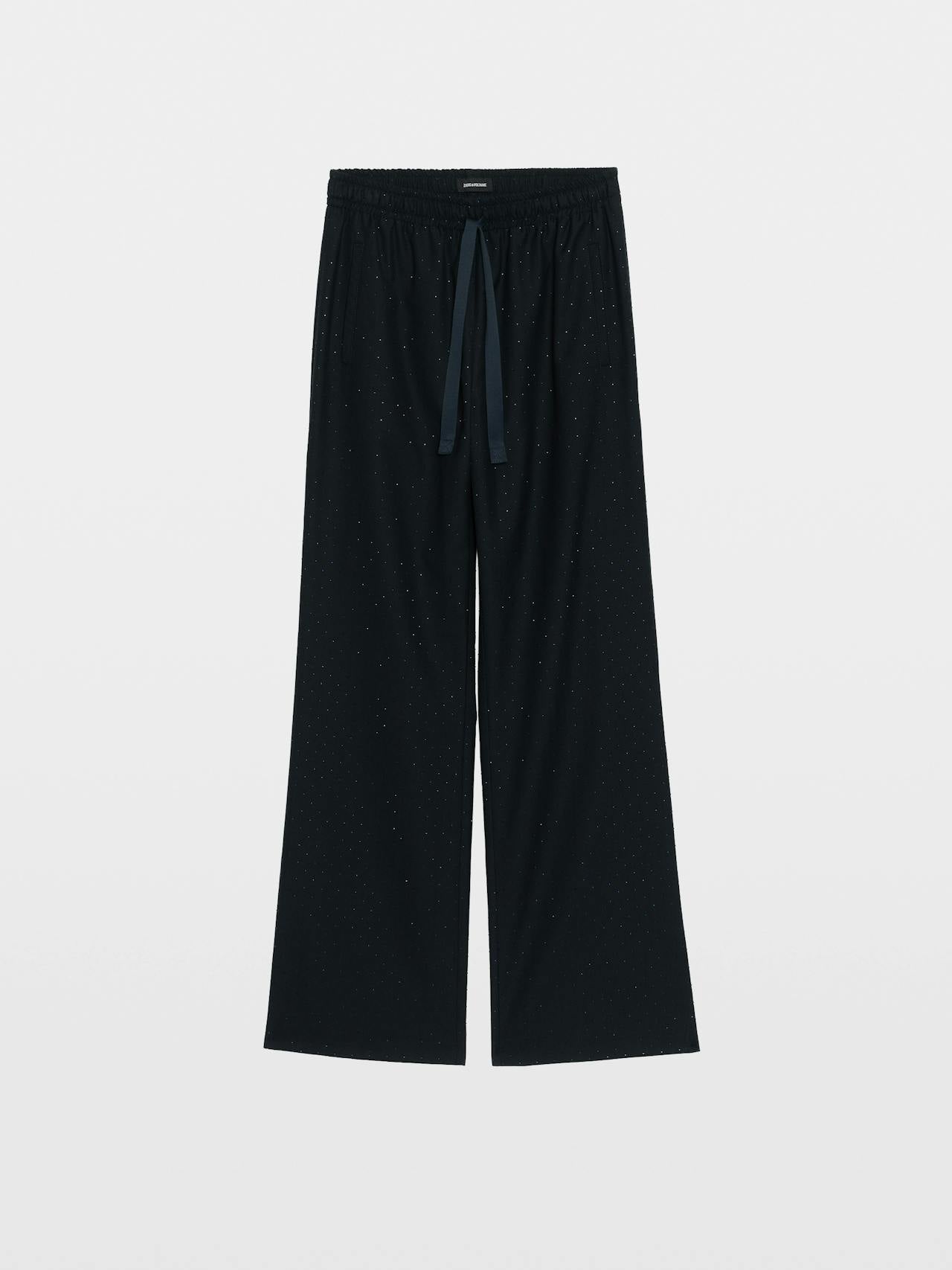 Poma Straight Leg Strass Pant In Encre by Zadig & Voltaire - view 4