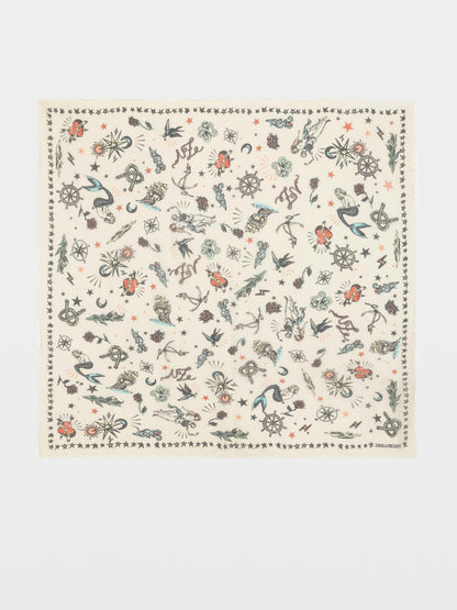 Kerry Tattoo Scarf In Flash by Zadig & Voltaire - view 1