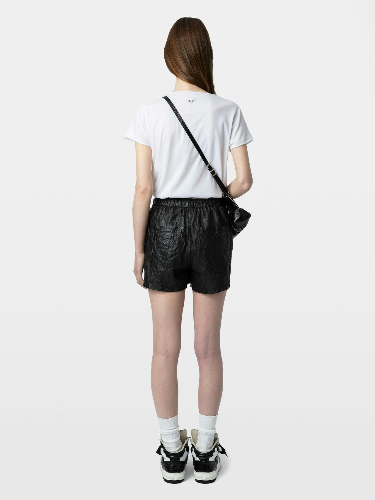 Tuni Henley Wings Strass T-Shirt In Blanc by Zadig & Voltaire - view 6