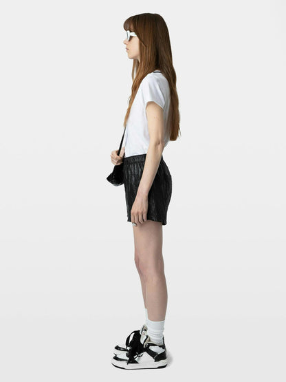 Tuni Henley Wings Strass T-Shirt In Blanc by Zadig & Voltaire - view 5