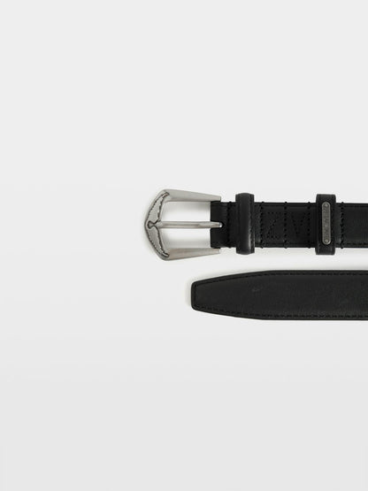Jim 25Mm Smooth Leather Belt In Black by Zadig & Voltaire - view 2