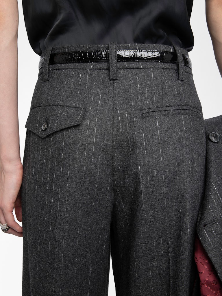 PUROS FLANELLE STRIPES PANTS