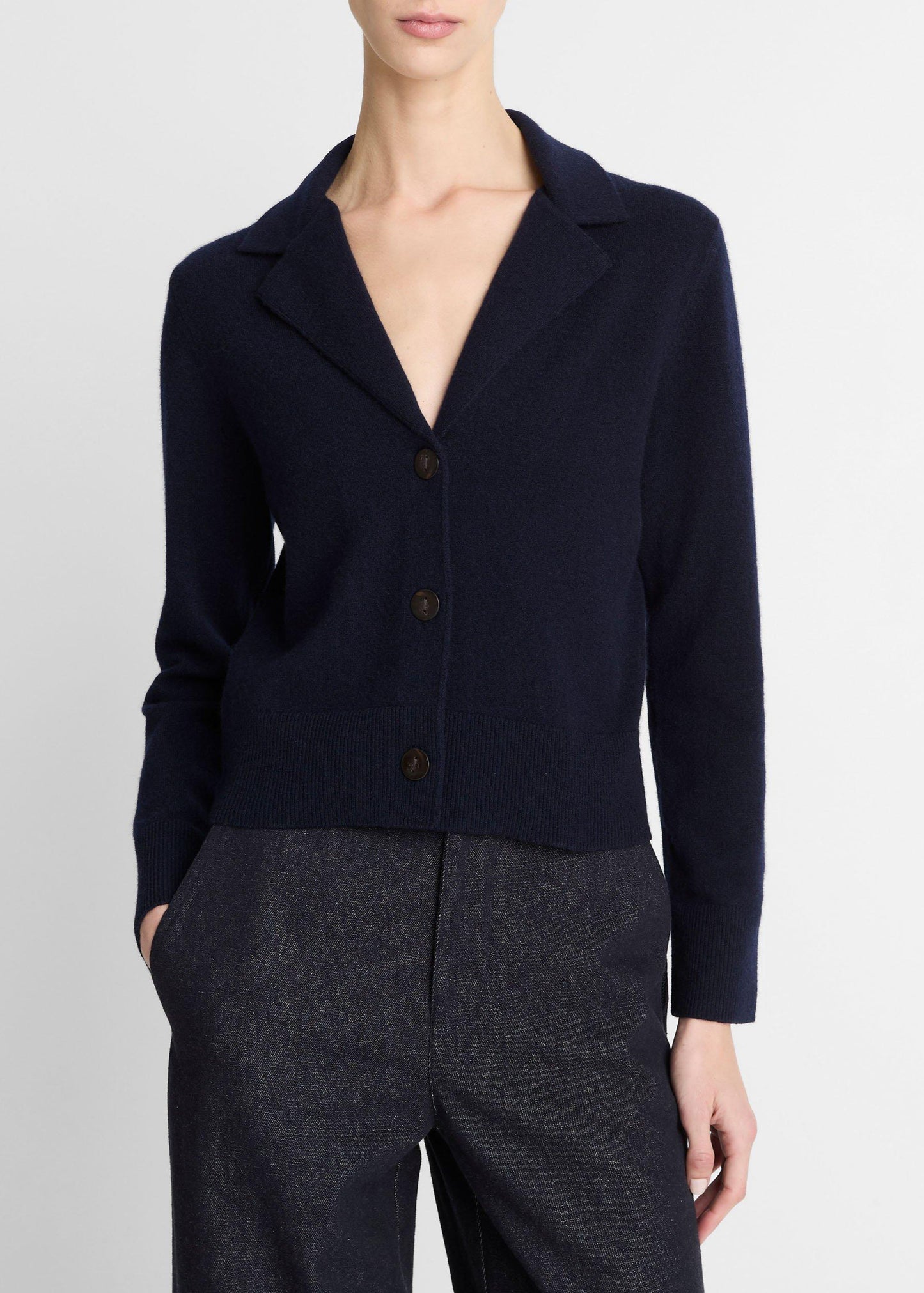 LAPEL BUTTON CARDIGAN