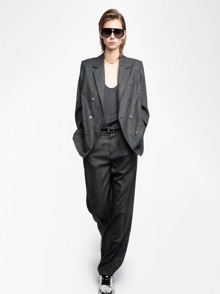 PUROS FLANELLE STRIPES PANTS