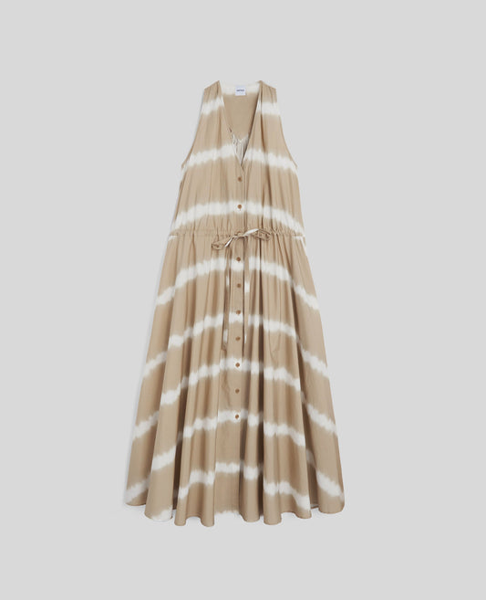 POPLIN DRESS W TIE-DYE PRINT