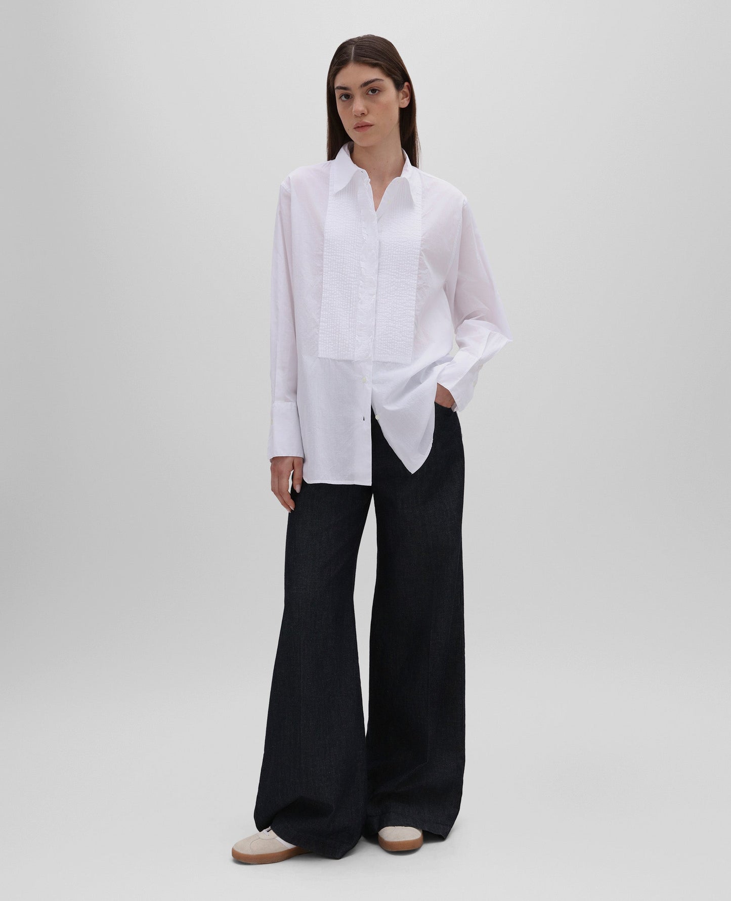 COTTON SHIRT W FRONT YOKE