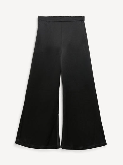 LUCEE SATIN FLARED LEG PANTS