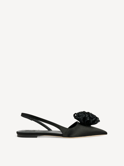 LAILI SATIN SLING BACK FLATS