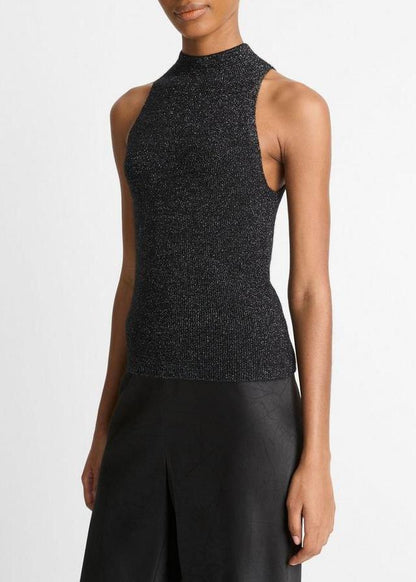 METALLIC MOCK NECK TANK