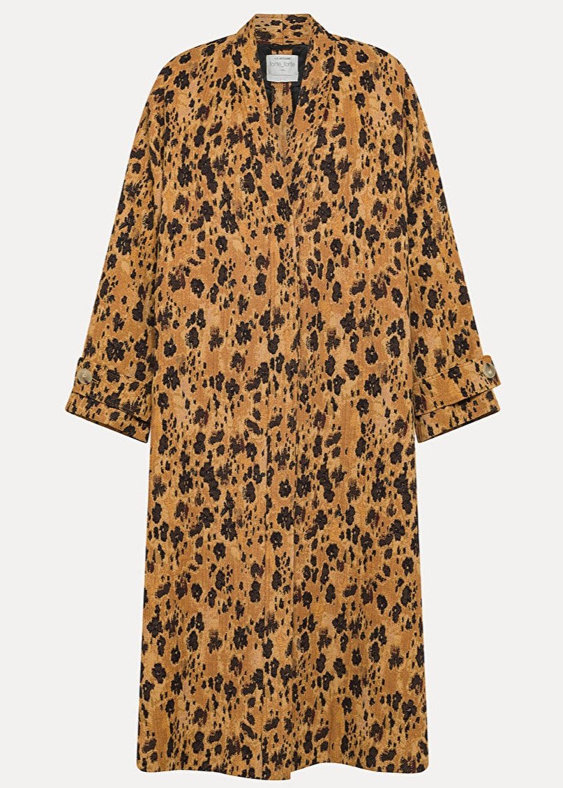 "LES FLEURS CAMOU" JACQUARD COAT
