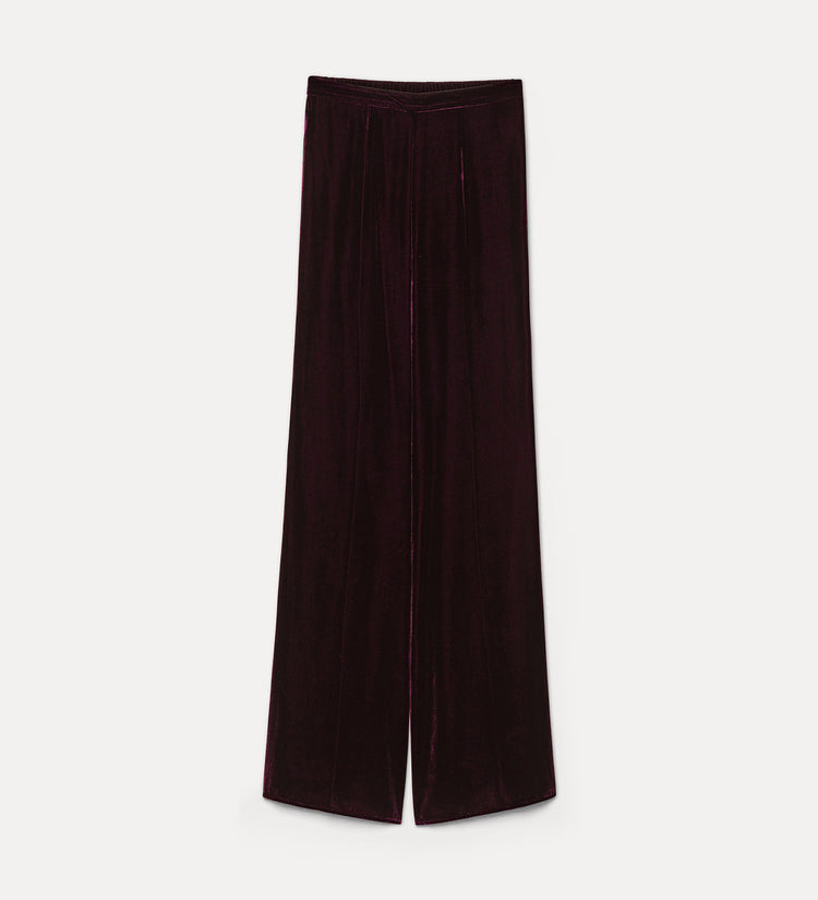 PLAIN VELVET FLARED PANT