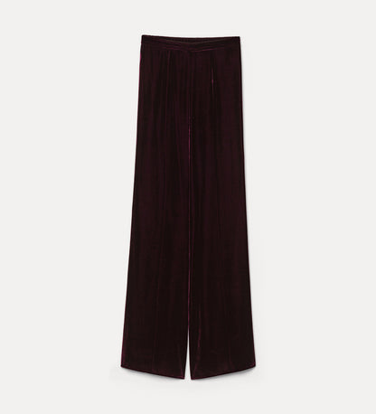 PLAIN VELVET FLARED PANT