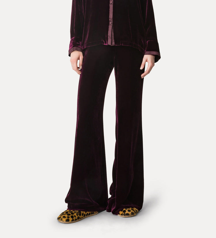 PLAIN VELVET FLARED PANT