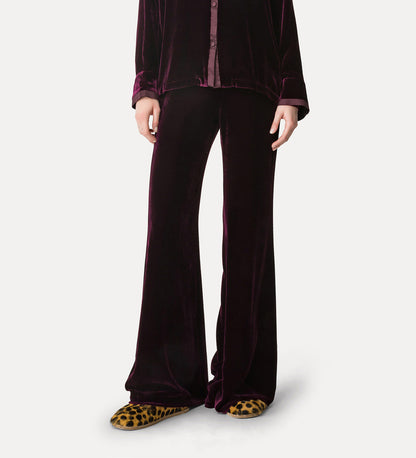 PLAIN VELVET FLARED PANT
