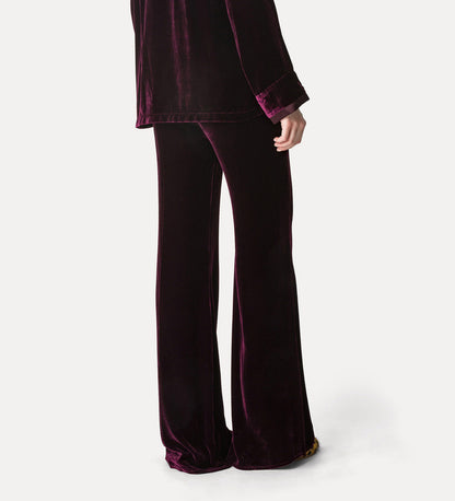 PLAIN VELVET FLARED PANT