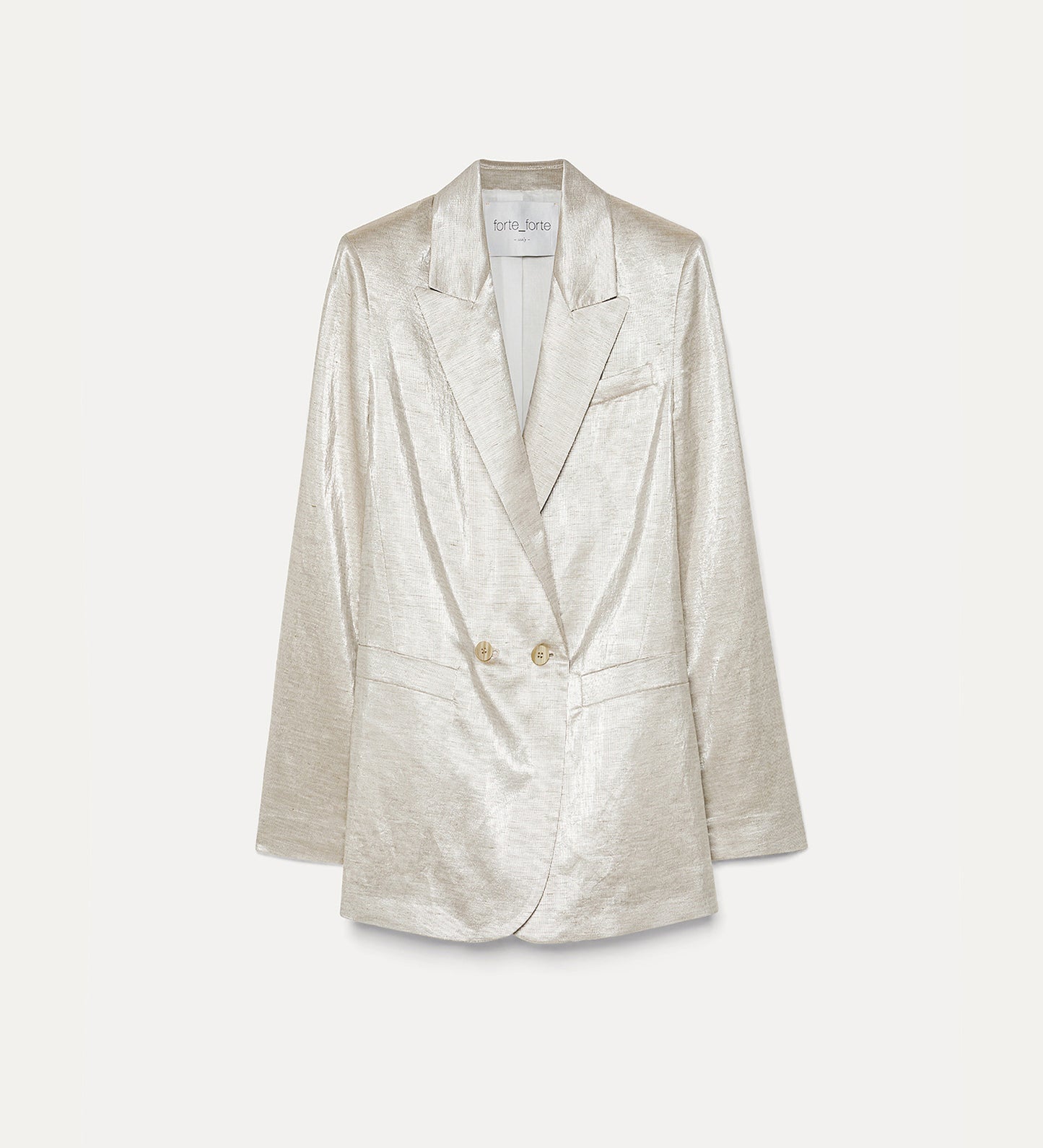 CHIC LUREX LINEN CLOTH DOUBLE-BREASTED JACKET