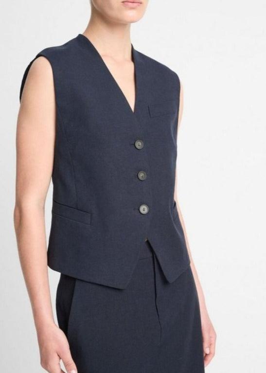 LINEN BLEND VEST