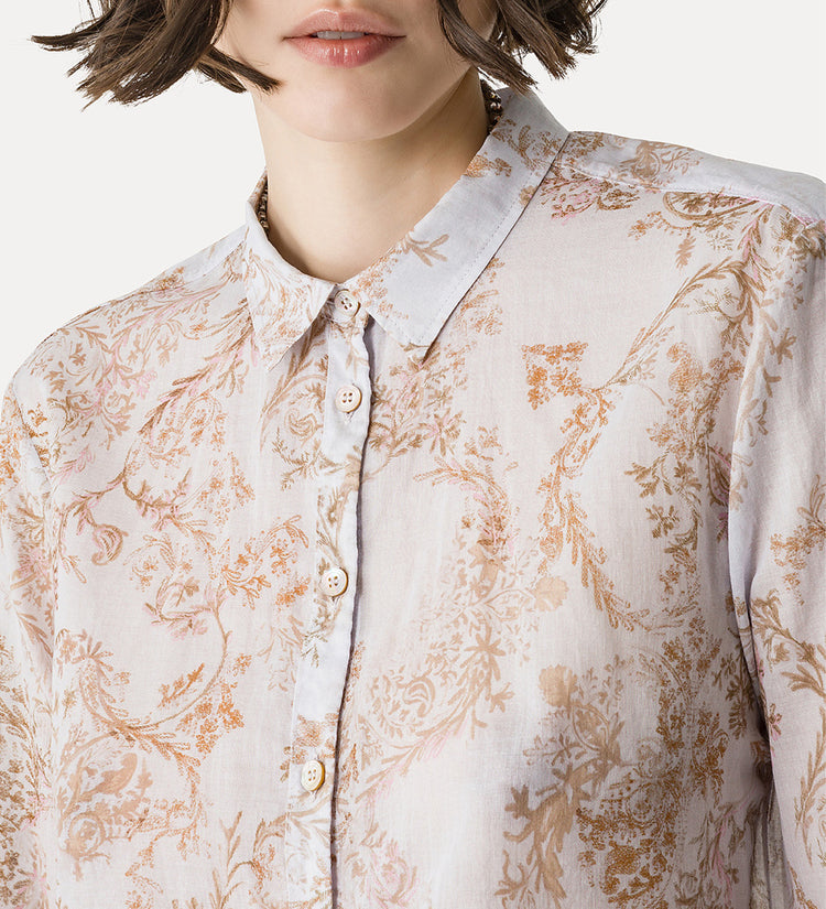 "FORGET ME NOT"  VOILE REGULAR SHIRT