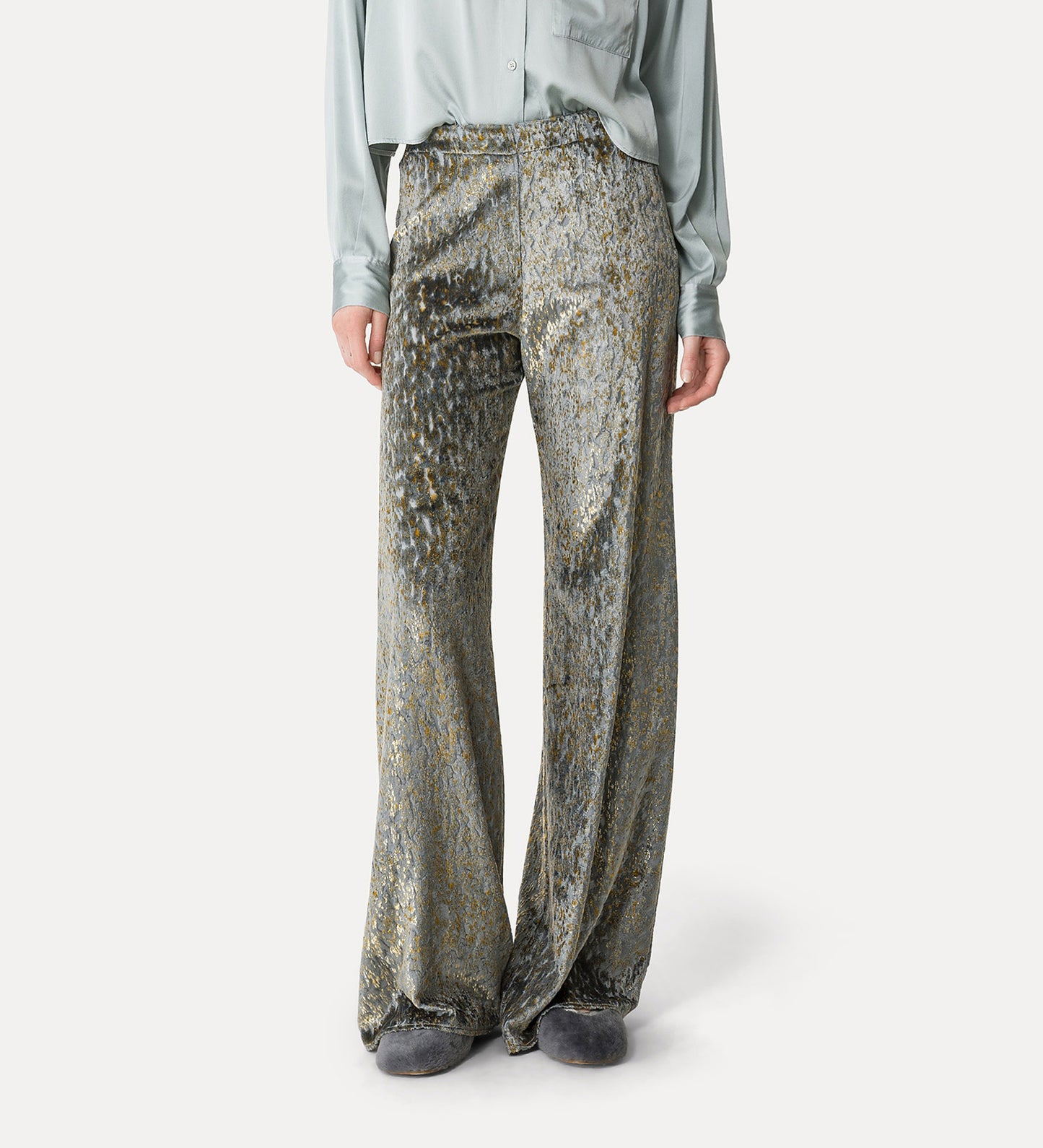 FLARED TROUSERS IN "EN RÊVE" FIL COUPÉ