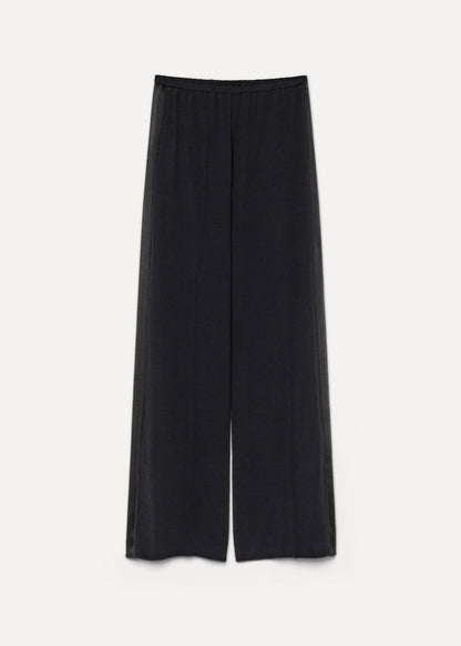 SATIN REGULAR WAIST SMOKING PANTS