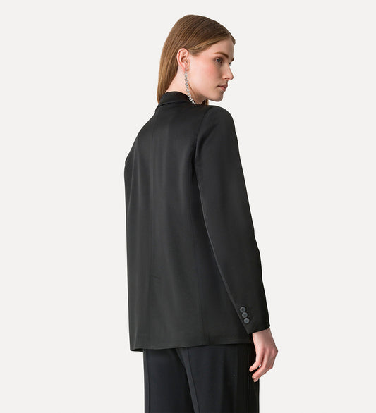 JACKET W SATIN SPEAR COLLAR