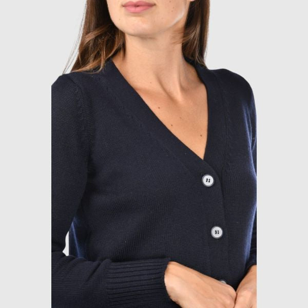 CASHMERE CARDIGAN - NAVY