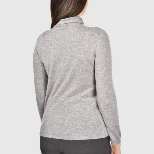 MOCK NECK SWEATER - GREY (LUREX)