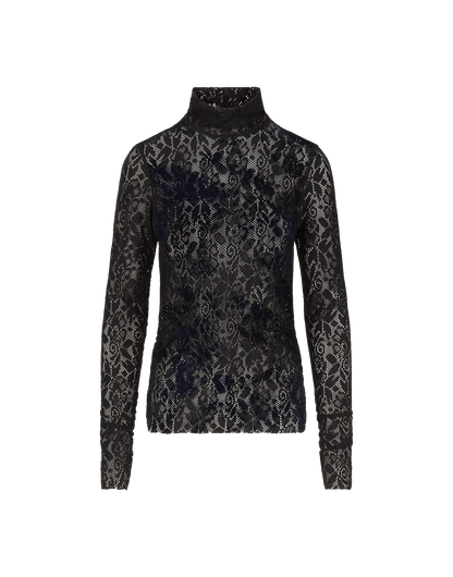 LOGICAL TURTLENECK LACE TOP