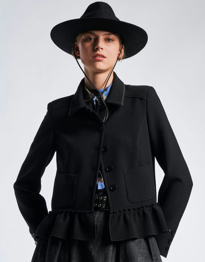 PORTRAIT BOXY JACKET W PEPLUM