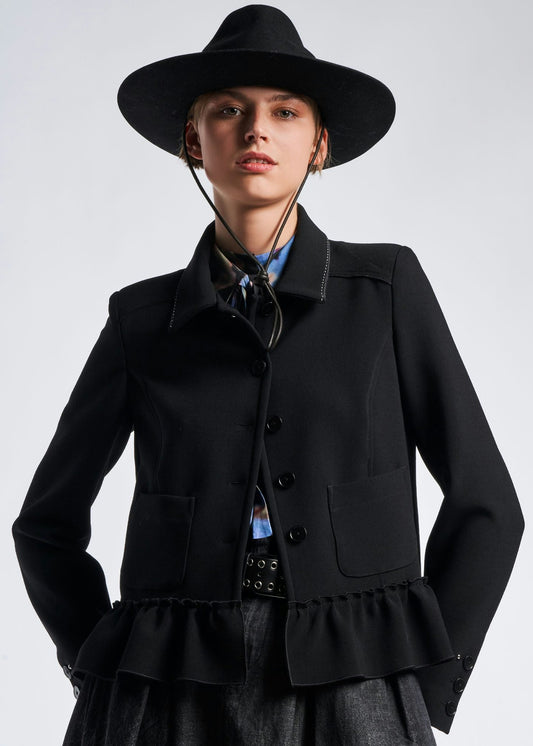PORTRAIT BOXY JACKET W PEPLUM