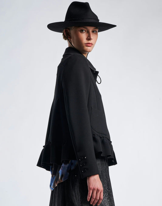 PORTRAIT BOXY JACKET W PEPLUM