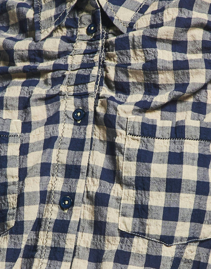 BREATHE CHECKED SLEEVELESS SHIRT