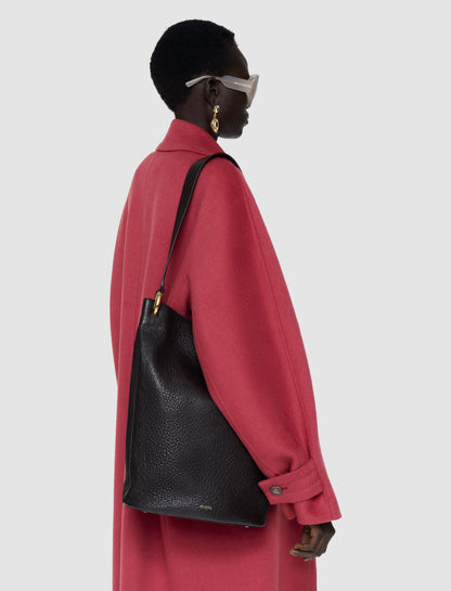 COCOA PEBBLE BUCKET BAG