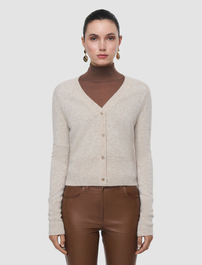 KEANE CARDI LIGHT PURE CASHMERE POWDER