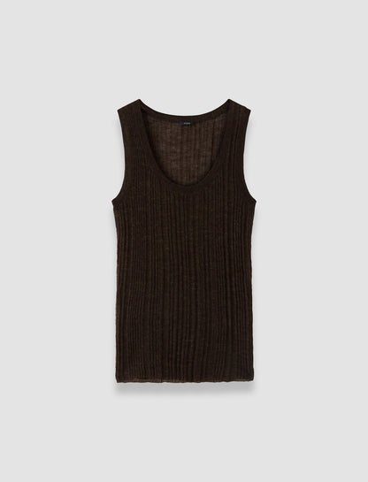 YCAZA TANK SHEER RIB COCOA