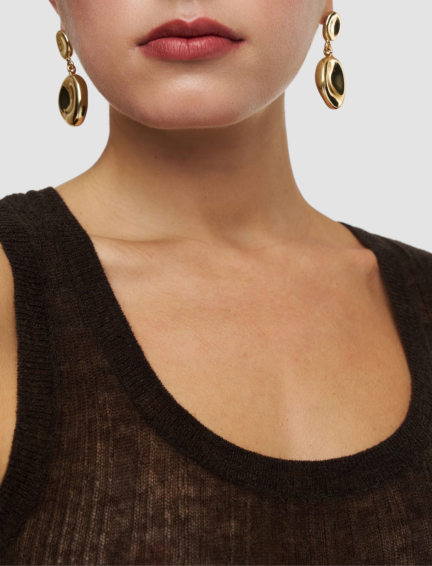 YCAZA TANK SHEER RIB COCOA