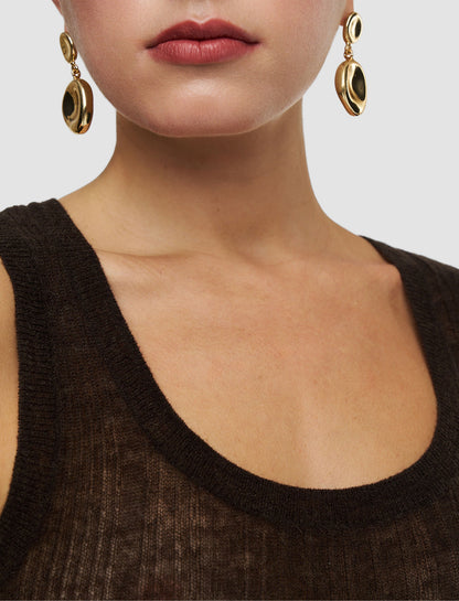 YCAZA TANK SHEER RIB COCOA