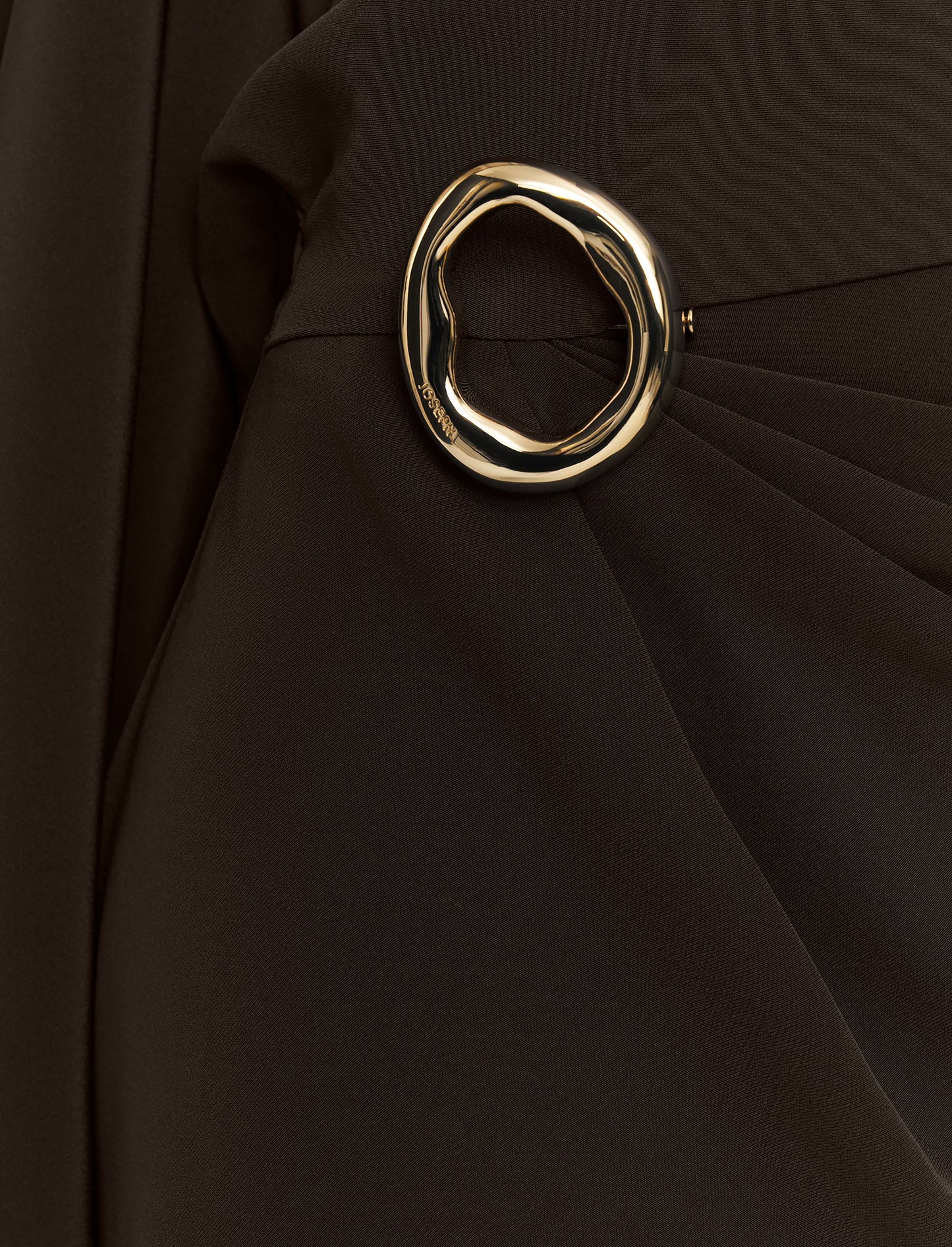 JOYA DRESS SATIN TWILL COCOA