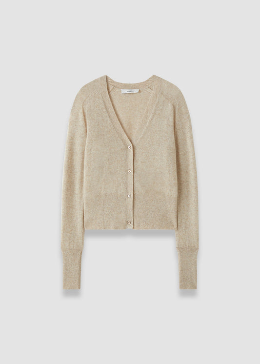 Beige cardigan on a light gray background