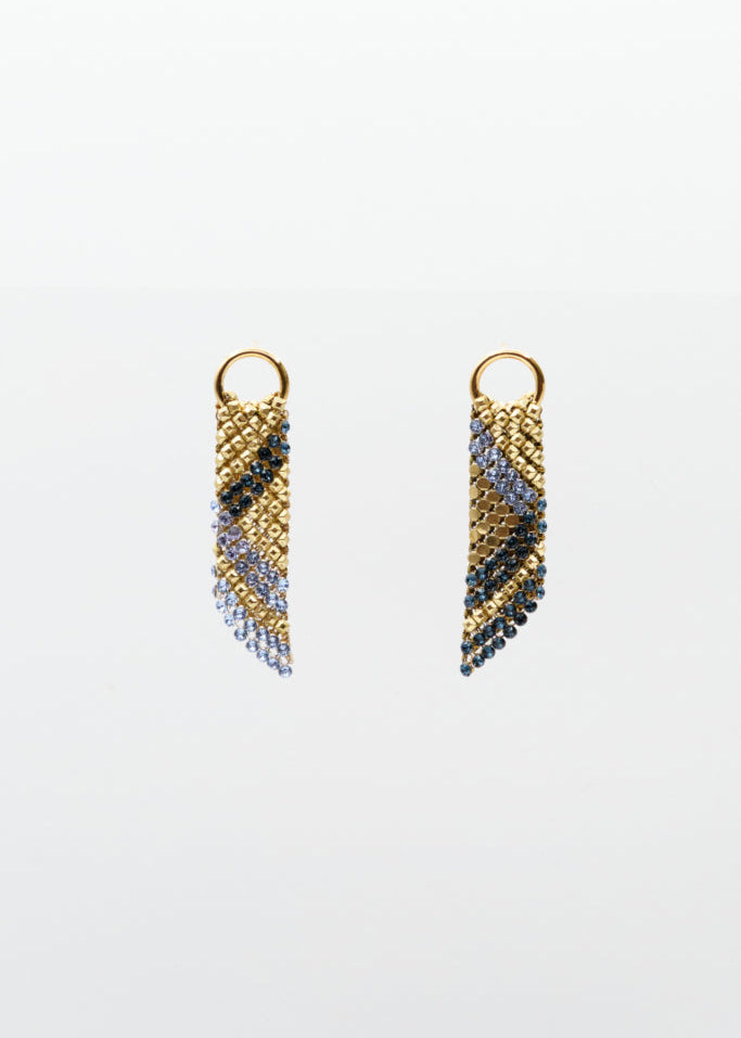 KIND EARRINGS GOLD & LIGHT BLUE