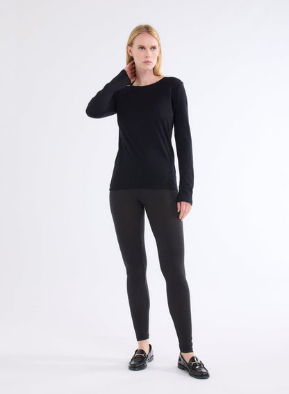 FTS008 -  COTTON & CASHMERE L/S ROUND NECK T-SHIRT