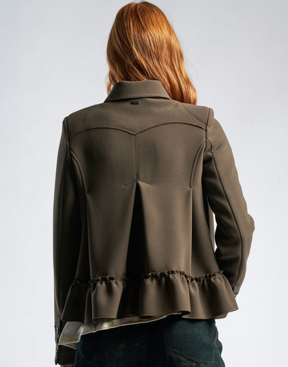 PORTRAIT BOXY JACKET W PEPLUM