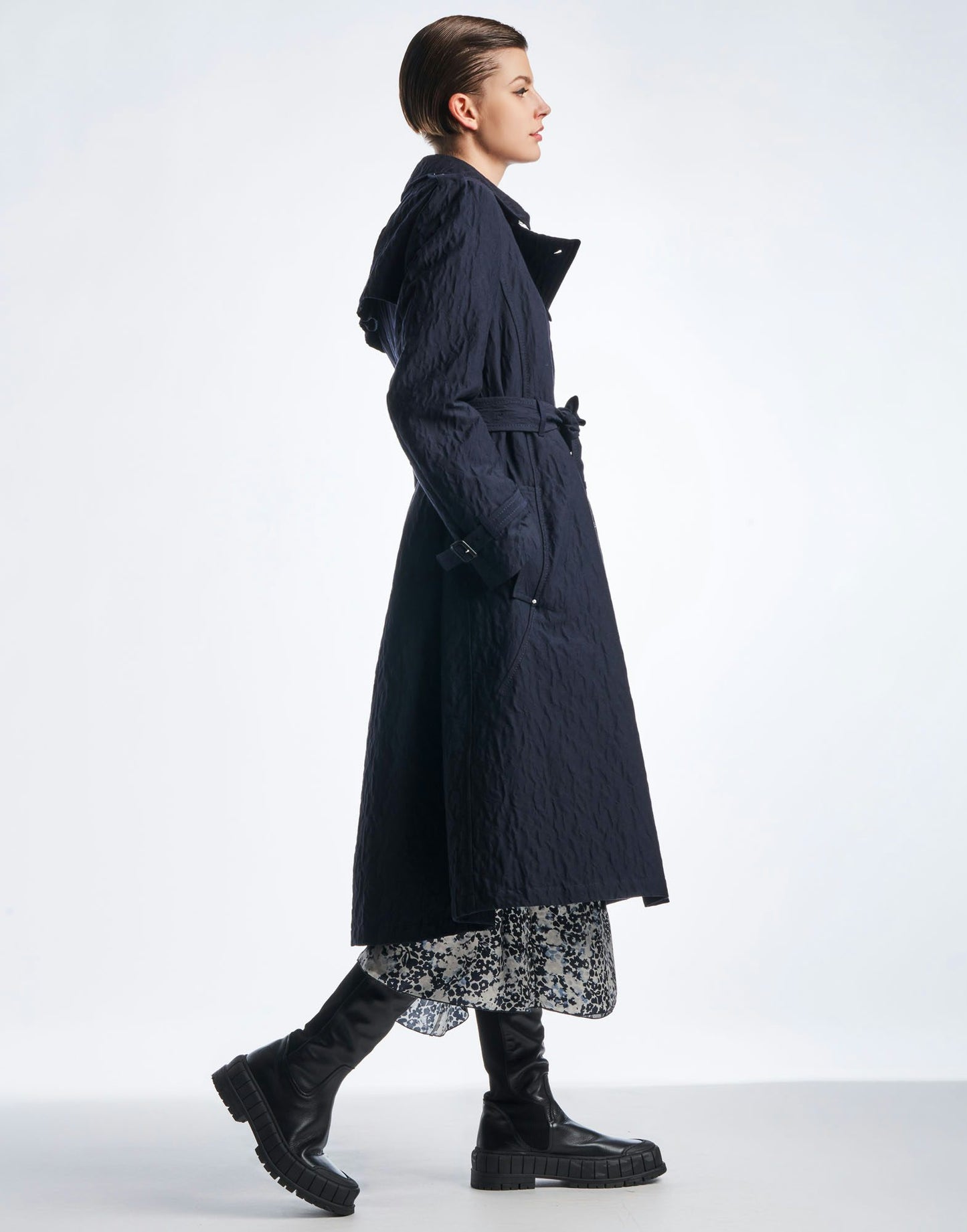 OPINION DOUBLE BREASTED FULL SKIRT COAT