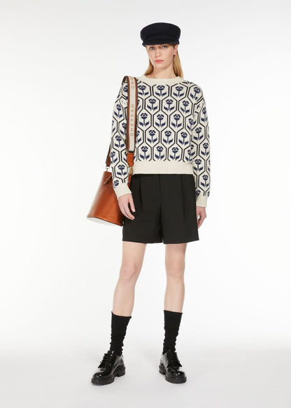 ODEON JACQUARD KNITTED PATTERN SWEATER