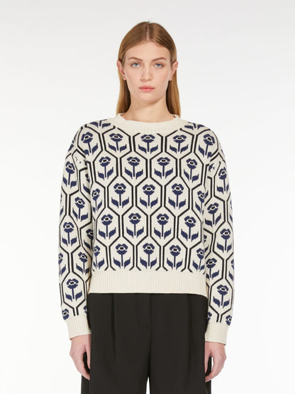 ODEON JACQUARD KNITTED PATTERN SWEATER
