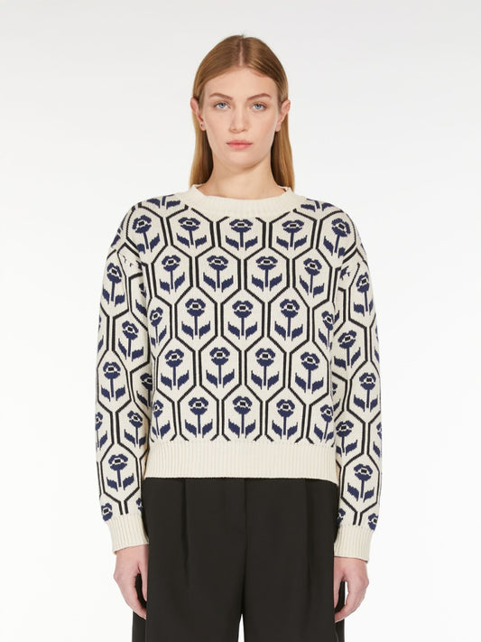 ODEON JACQUARD KNITTED PATTERN SWEATER