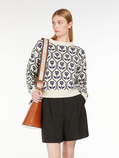 ODEON JACQUARD KNITTED PATTERN SWEATER